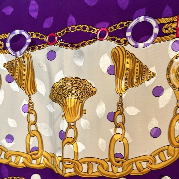 Pap’ell 100% Silk Scarf Square Lovely Colors Classic Design - Picture 4 of 6